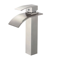 Pelican PL-8136 Single Hole Vessel Bathroom Faucet - Brushed Nickel